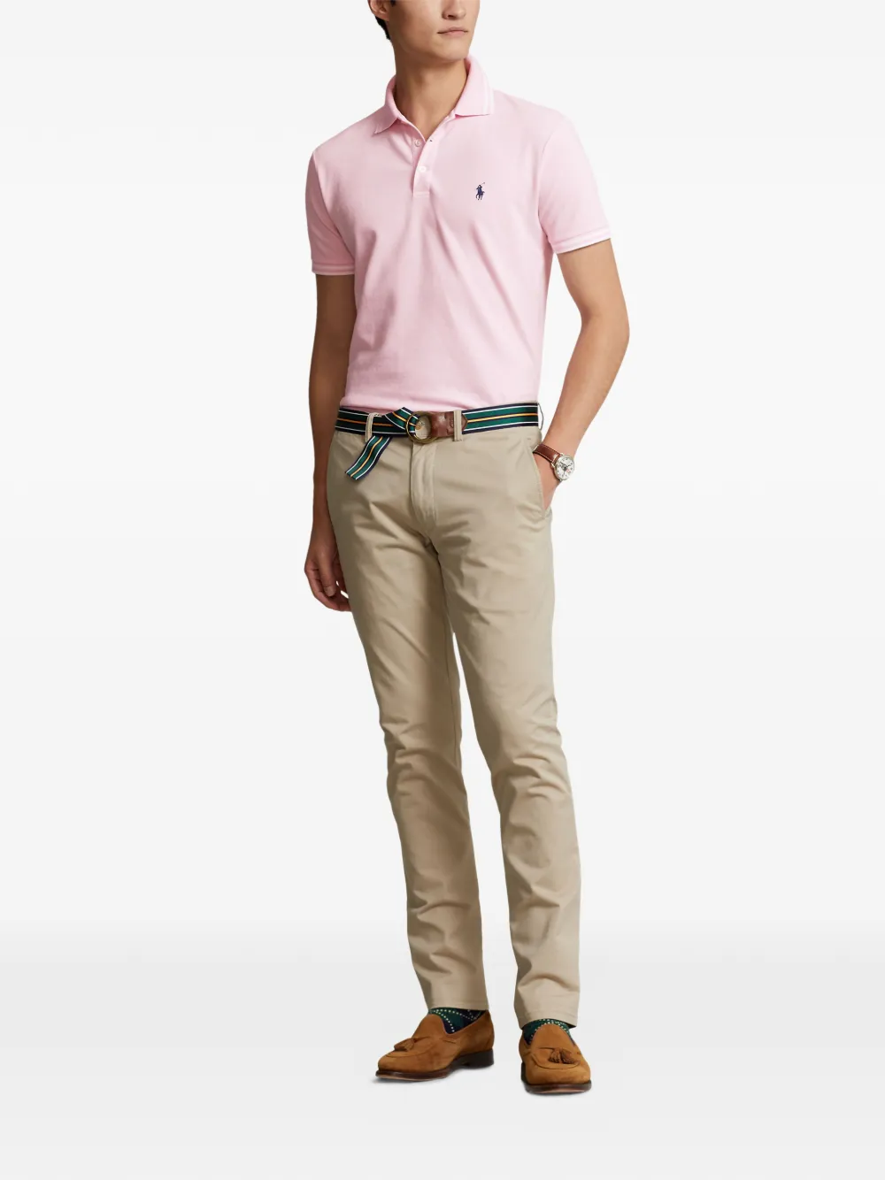 Polo Ralph Lauren Poloshirt met geborduurd logo Roze