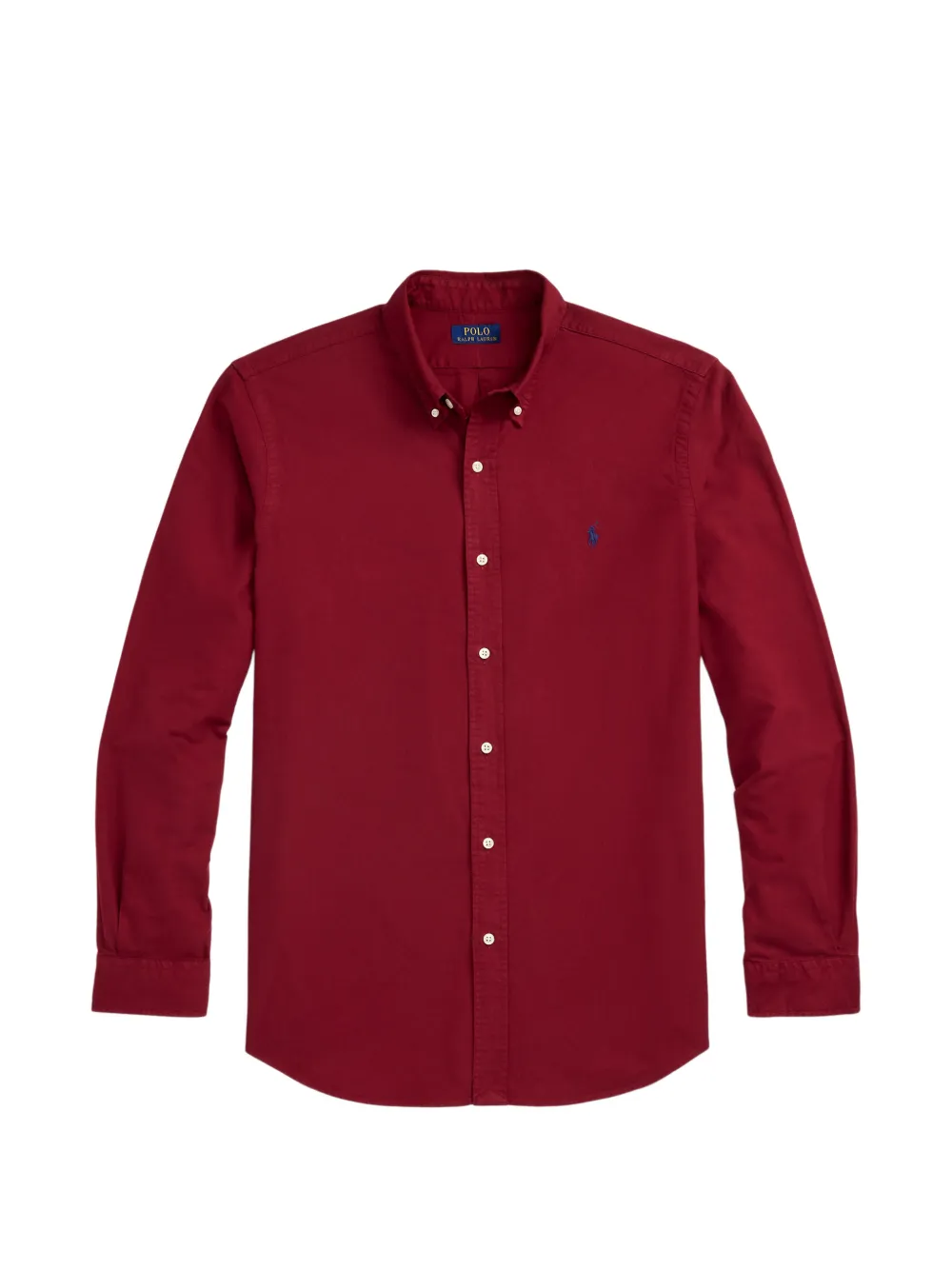 Polo Ralph Lauren logo-embroidered button-down shirt - Rosso