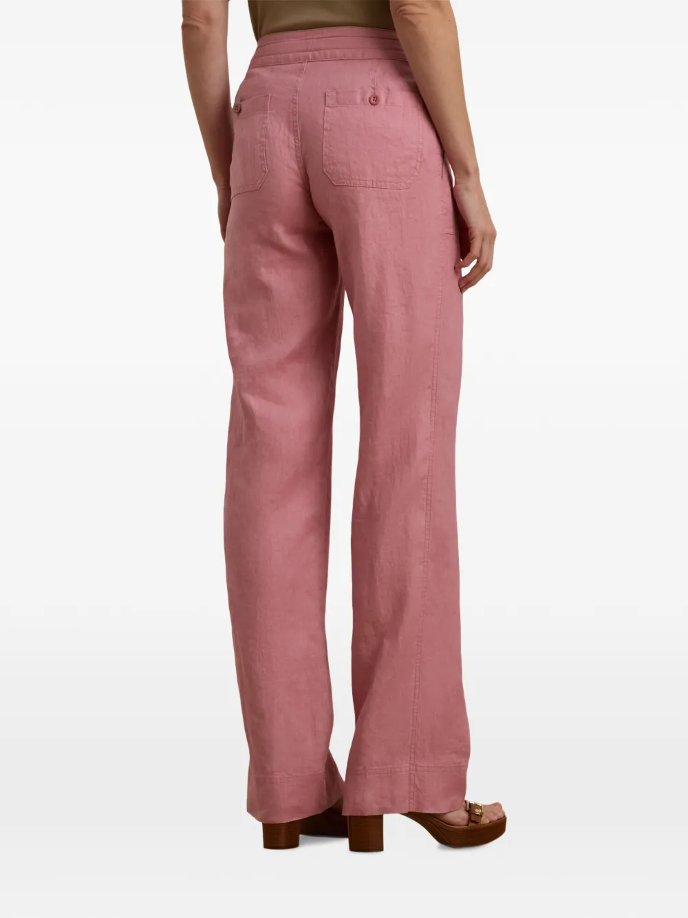 Lauren Ralph Lauren Broek met trekkoord en opgestikte zak Roze
