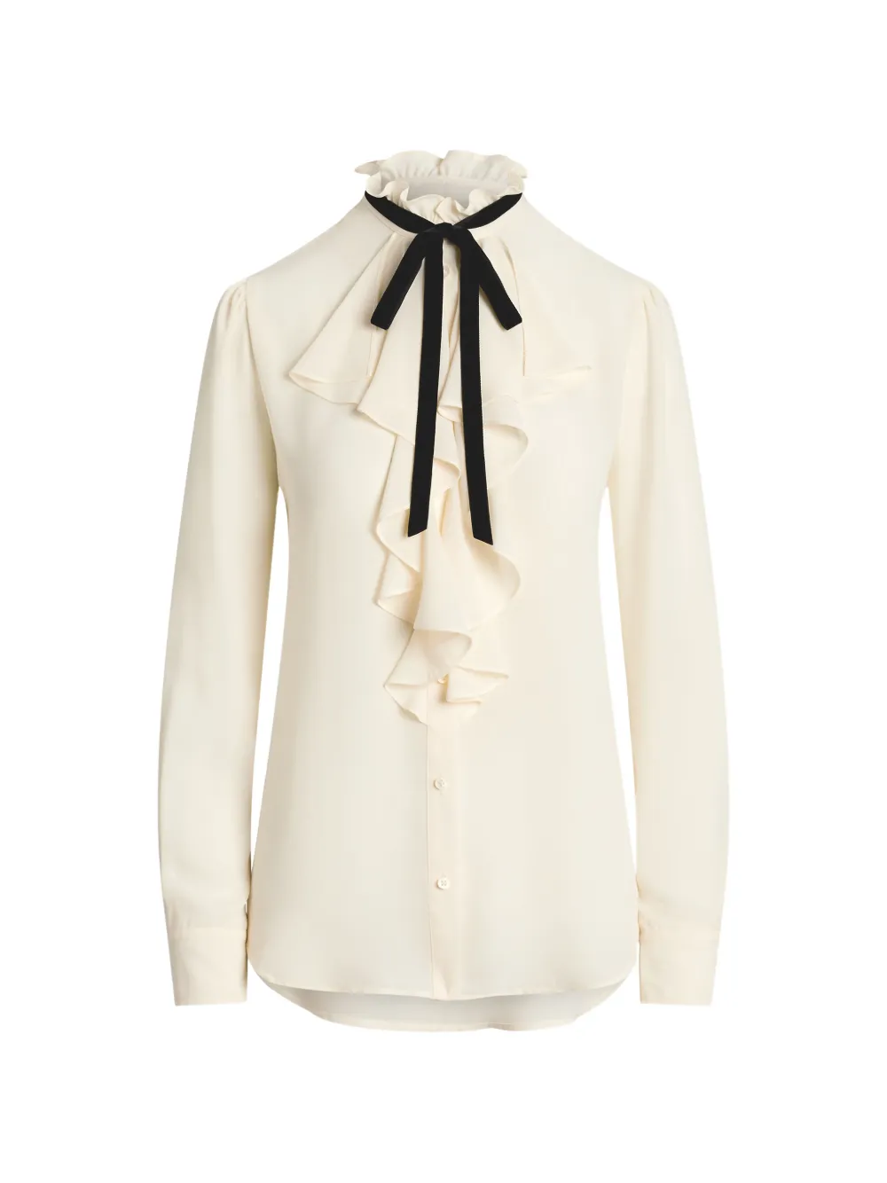 Lauren Ralph Lauren ruffled-neck blouse - Toni neutri
