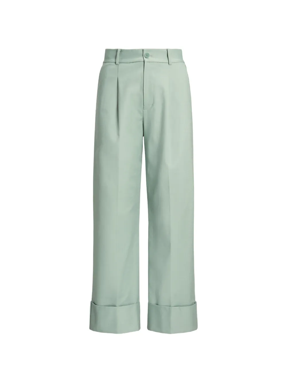 Lauren Ralph Lauren pleated turn-up trousers - Verde