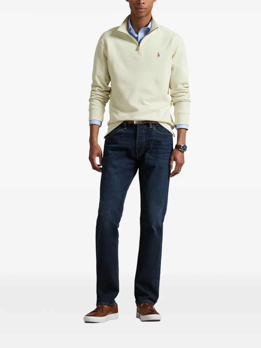 Polo Ralph Lauren Trui met halve rits Beige