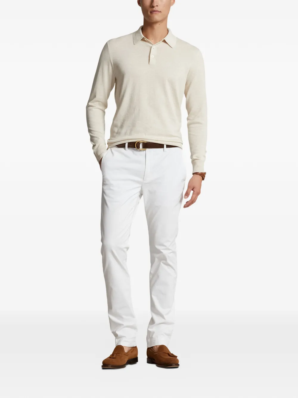 Polo Ralph Lauren Poloshirt met lange mouwen Beige