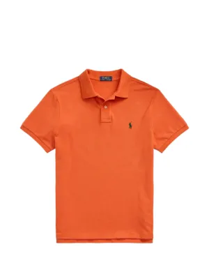 Polo Ralph Lauren graphic-print Piqué Polo Shirt | Orange | FARFETCH