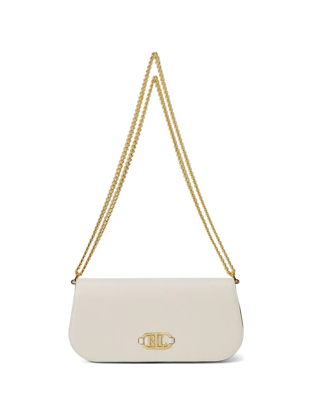 Lauren Ralph Lauren logo-plaque chain-link shoulder bag - Toni neutri
