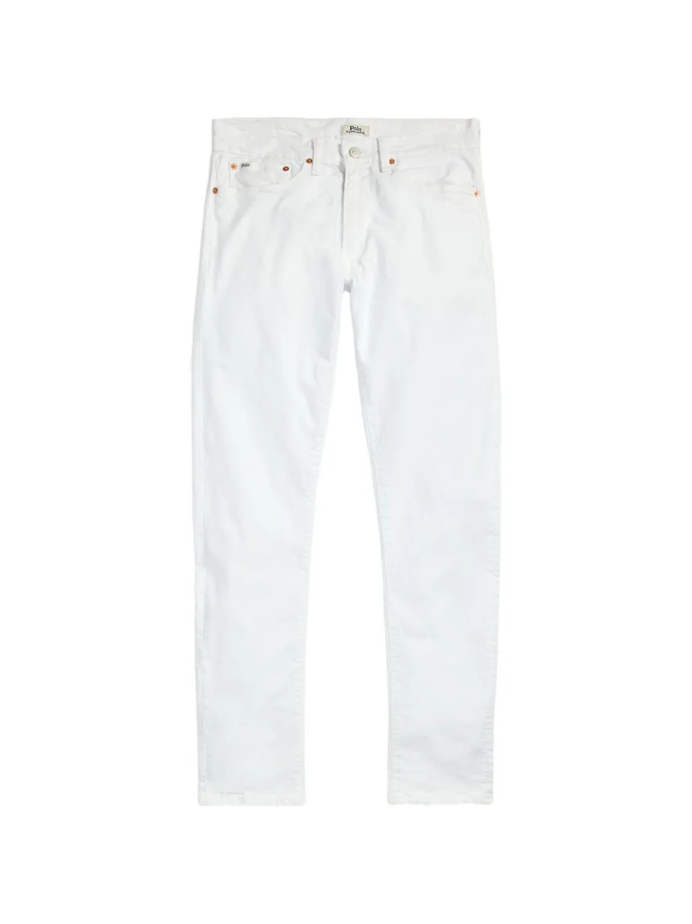 Polo Ralph Lauren logo-embroidered slim-fit jeans - Bianco