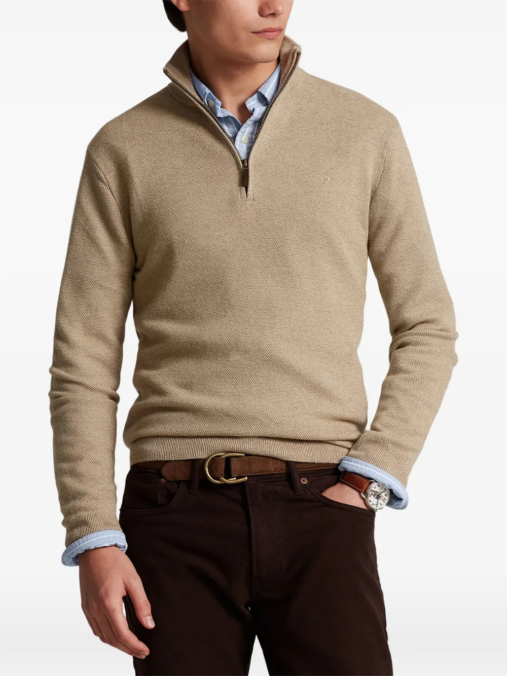 Polo Ralph Lauren Trui met halve rits Beige