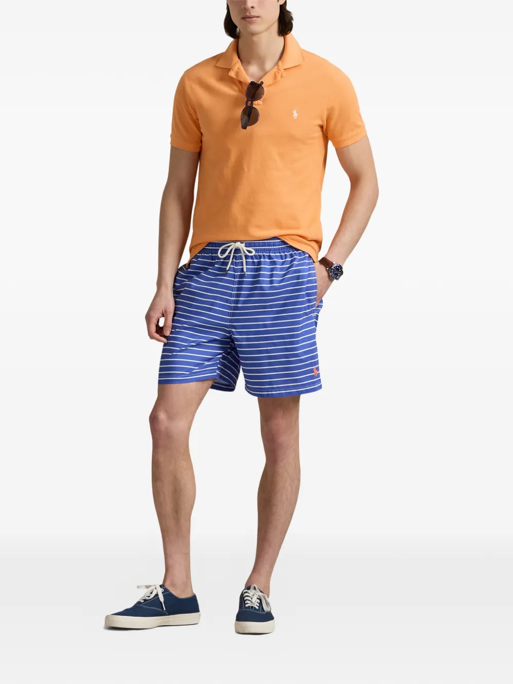 Polo Ralph Lauren Gestreepte zwembroek Blauw