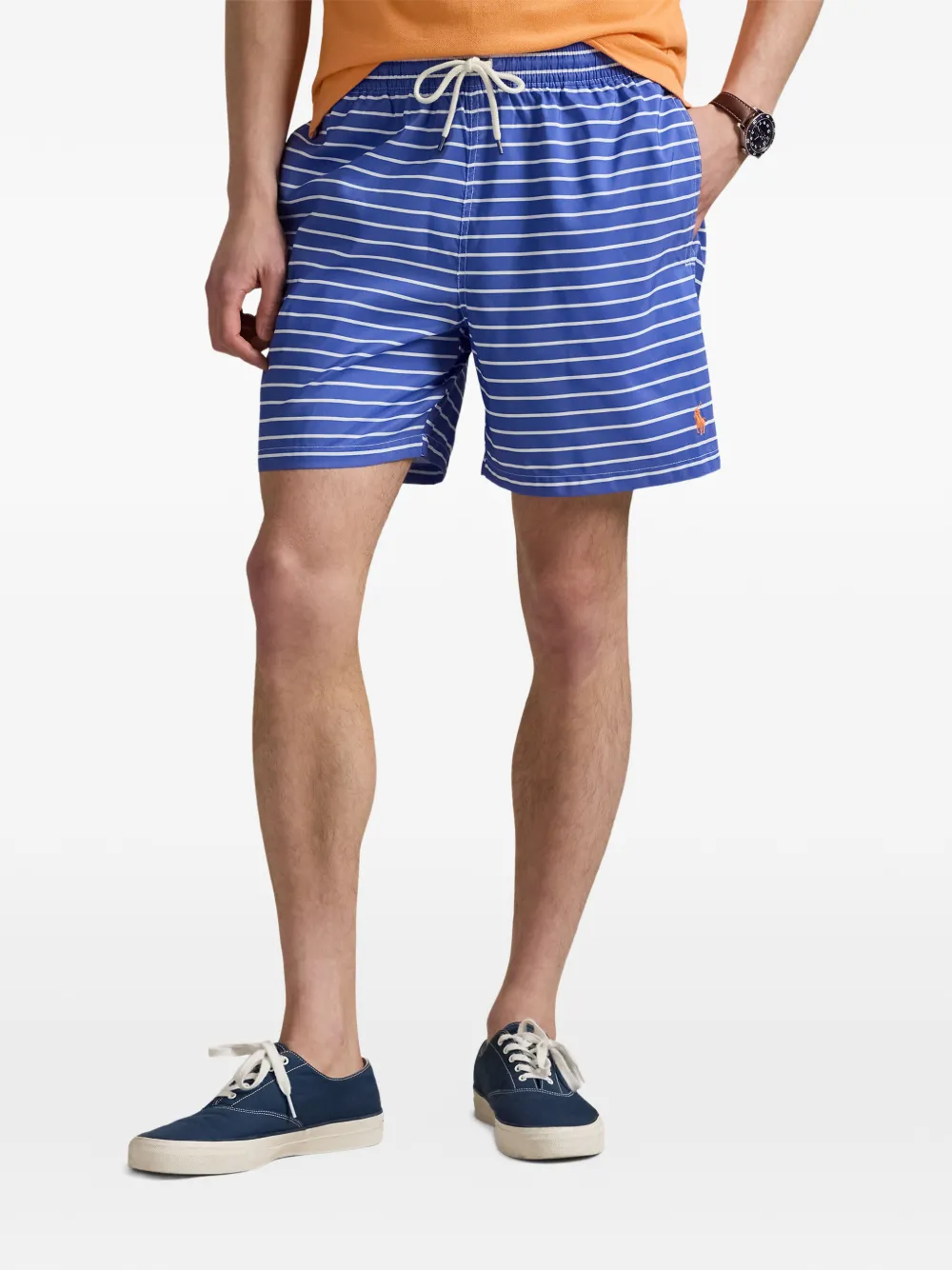 Polo Ralph Lauren Gestreepte zwembroek Blauw
