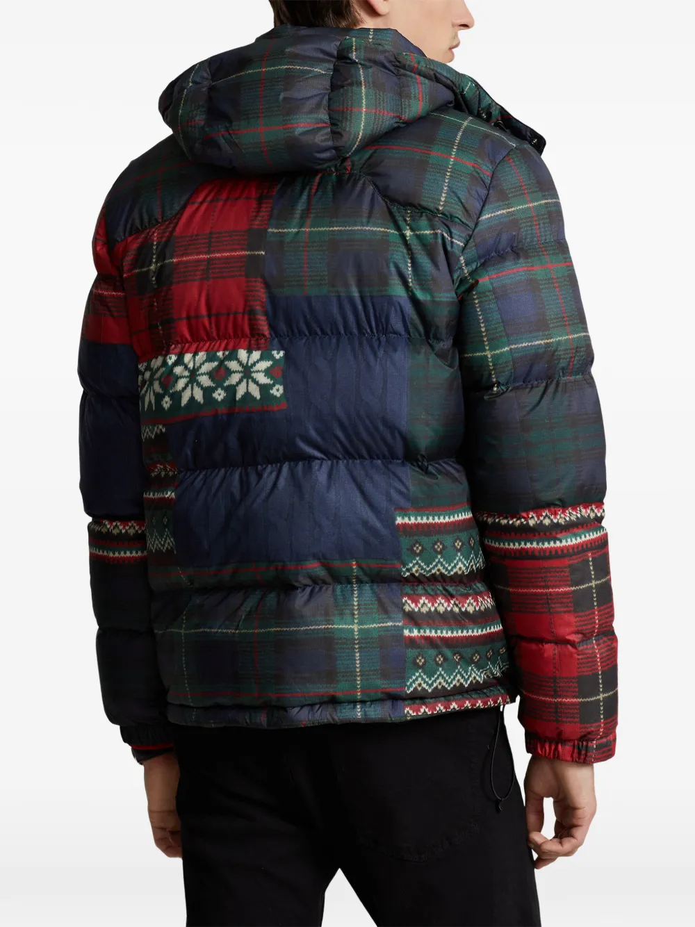 Polo Ralph Lauren The Gorham donsjack met patchwork-print Blauw