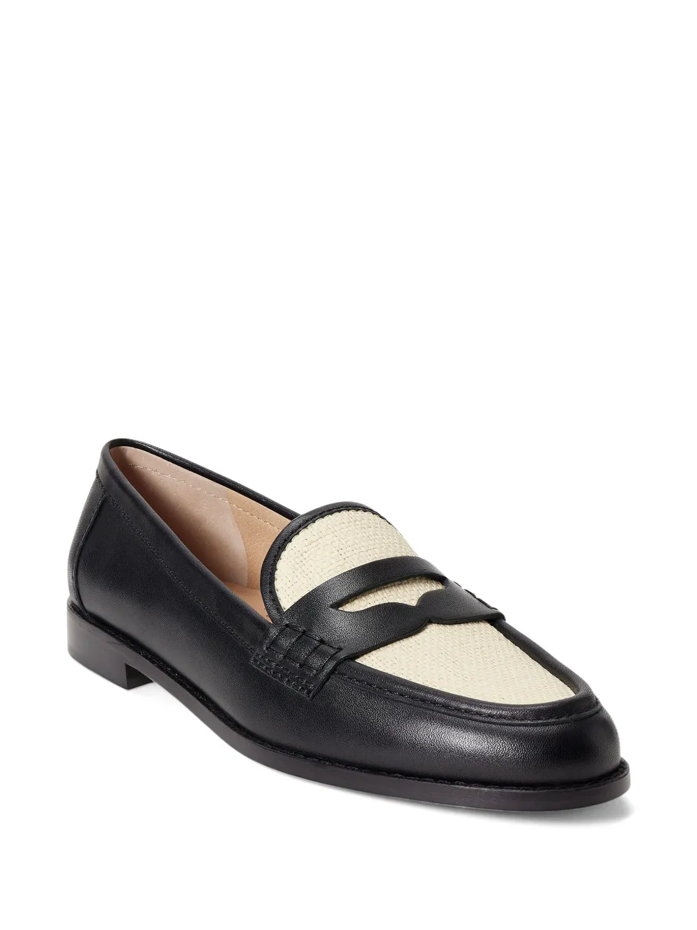 Lauren Ralph Lauren Leren loafers Zwart
