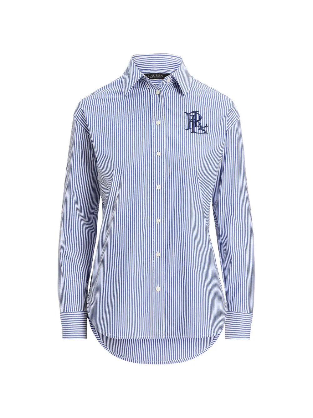 Lauren Ralph Lauren T-shirt a righe con logo ricamato - Blu