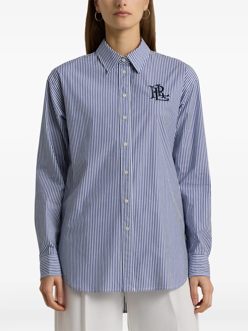 Lauren Ralph Lauren Overhemd met geborduurd logo Blauw