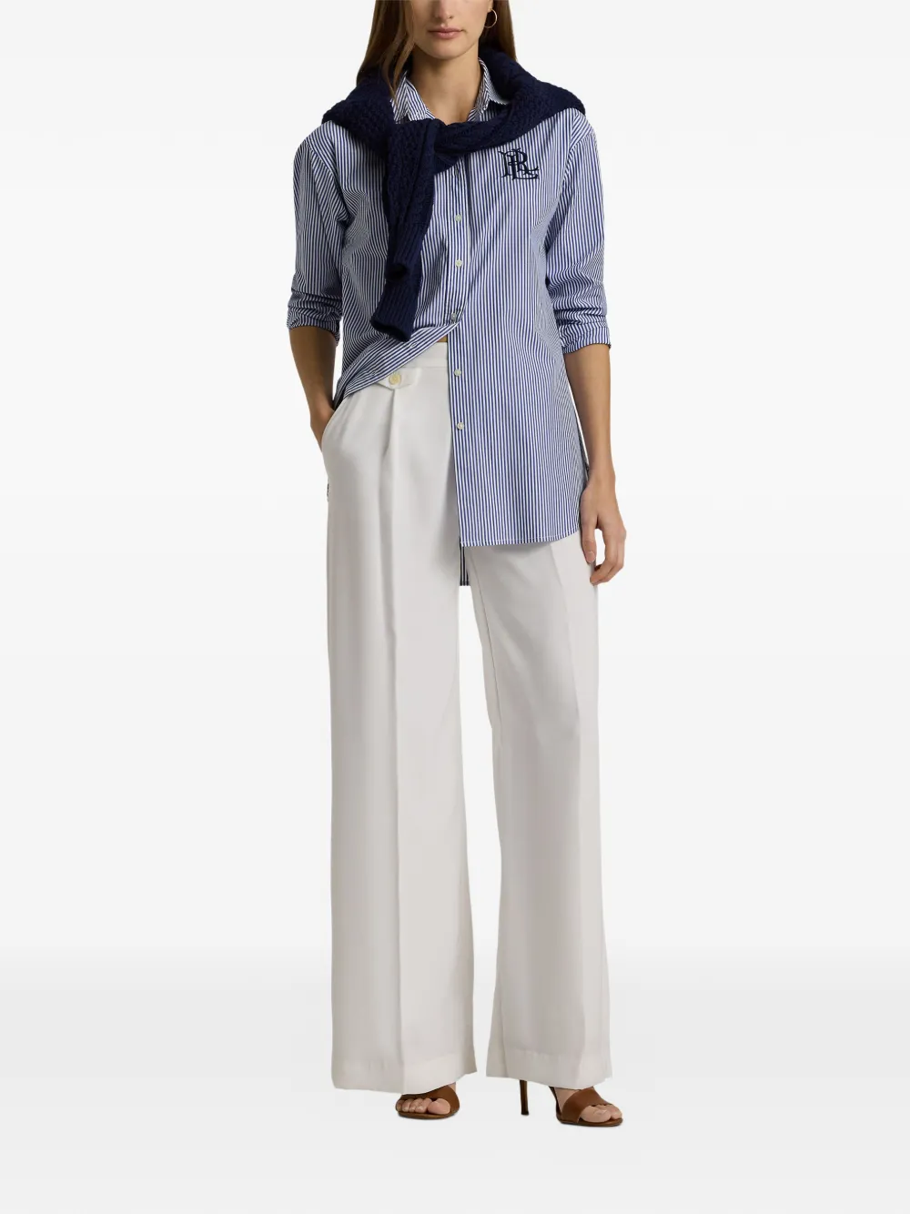 Lauren Ralph Lauren Overhemd met geborduurd logo Blauw