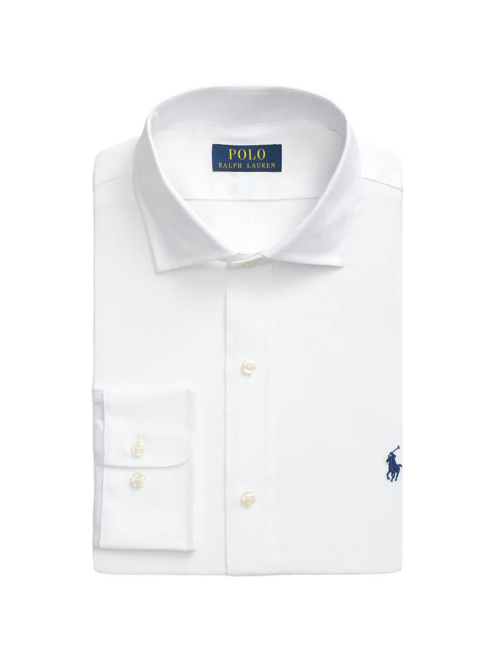 Polo Ralph Lauren herringbone-weave logo-embroidered shirt - Bianco
