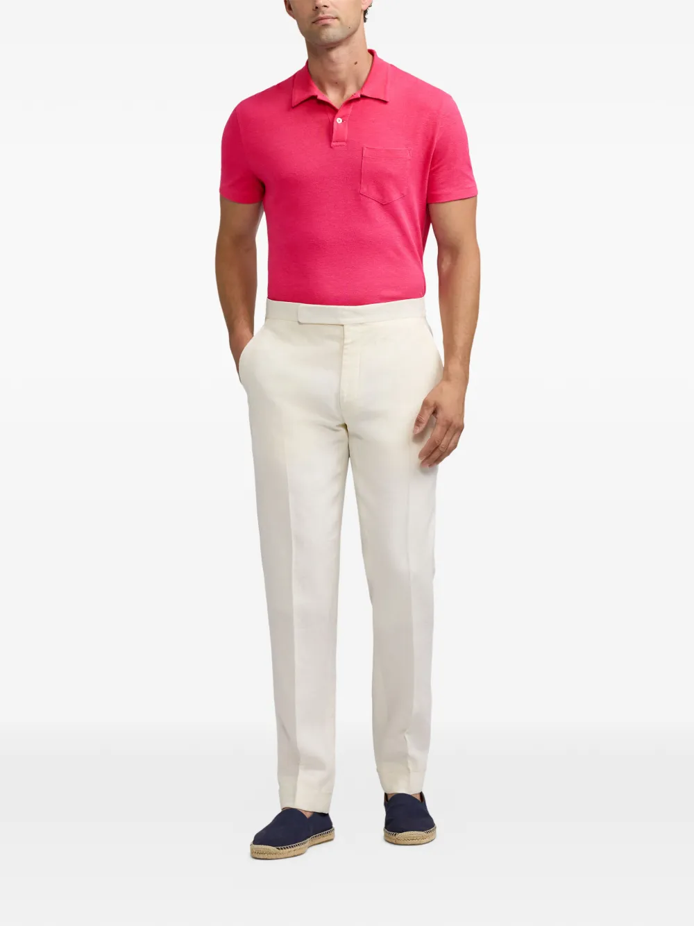 Ralph Lauren Purple Label Poloshirt met borstzak Roze