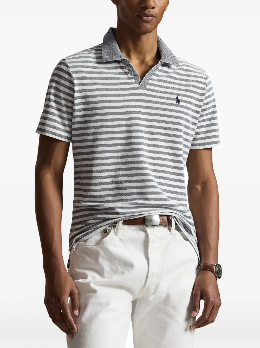 Polo Ralph Lauren Gestreept poloshirt Grijs