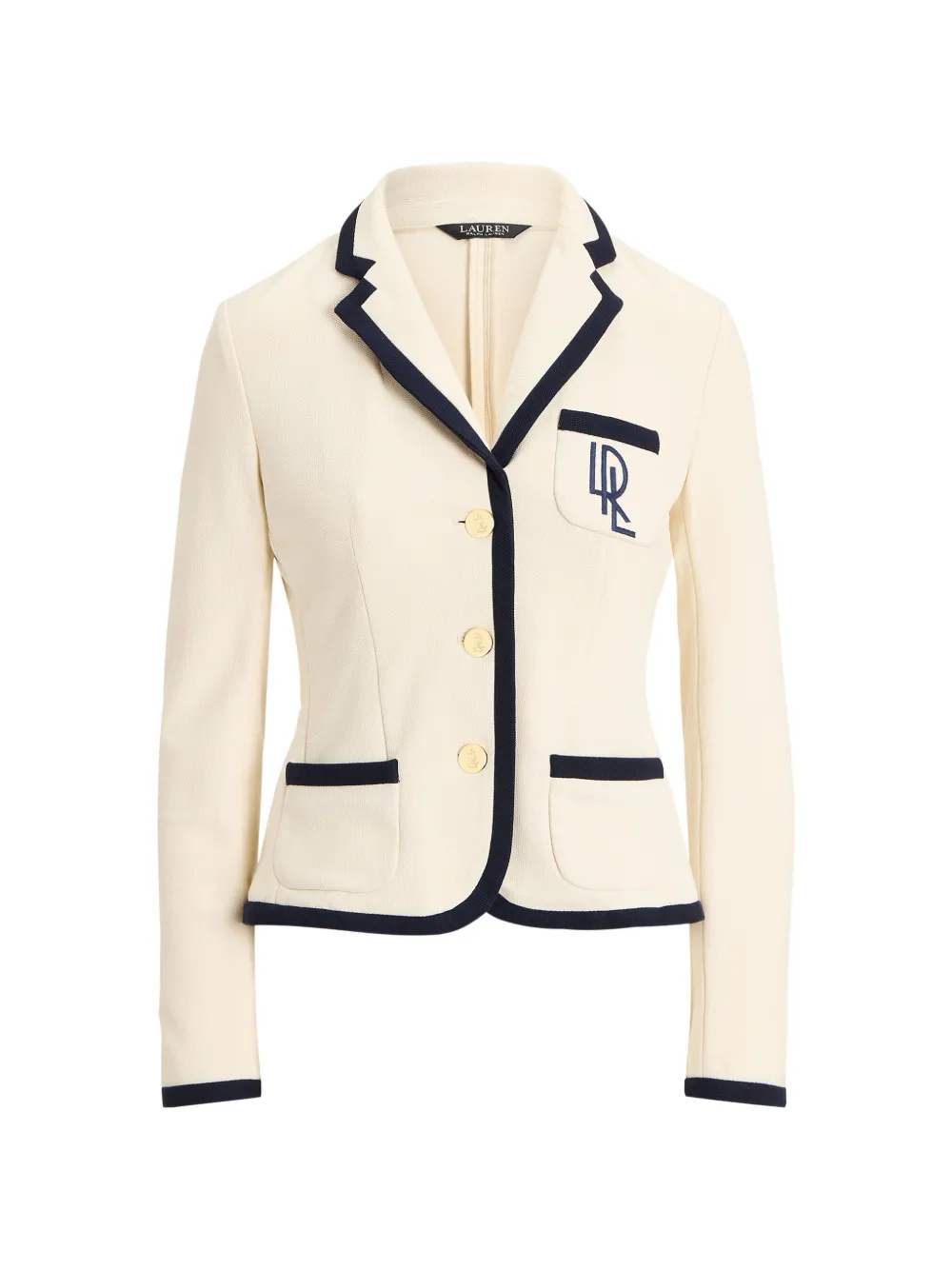 Lauren Ralph Lauren contrasting-trim blazer - Toni neutri