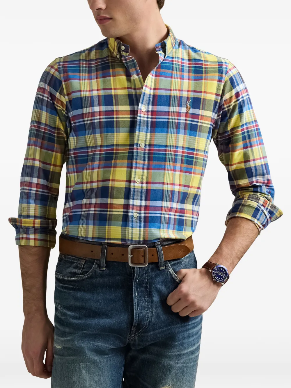 Polo Ralph Lauren Geruit overhemd Geel
