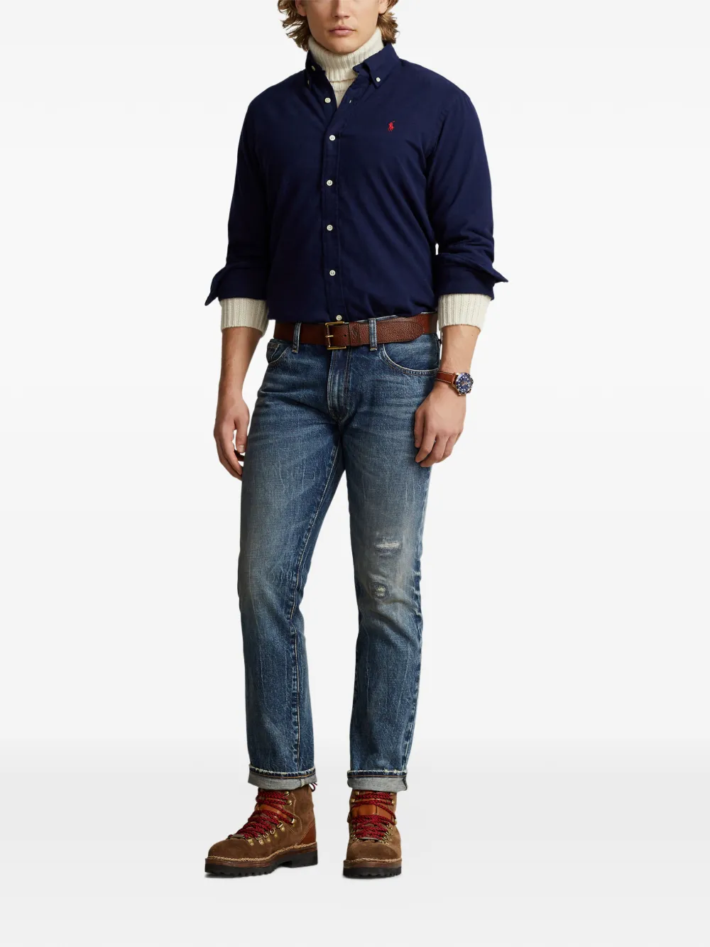 Polo Ralph Lauren Overhemd met knopen en logo Blauw