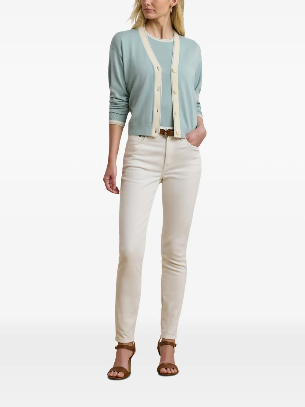 Lauren Ralph Lauren Vest met geborduurd logo Blauw
