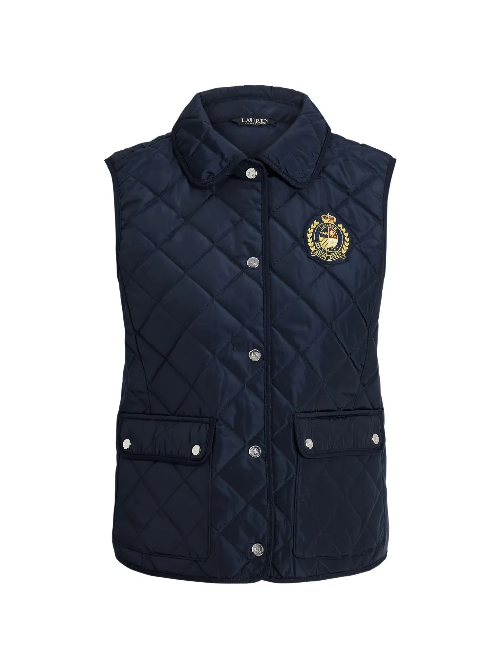 Lauren Ralph Lauren quilted crest-patch gilet - Blu