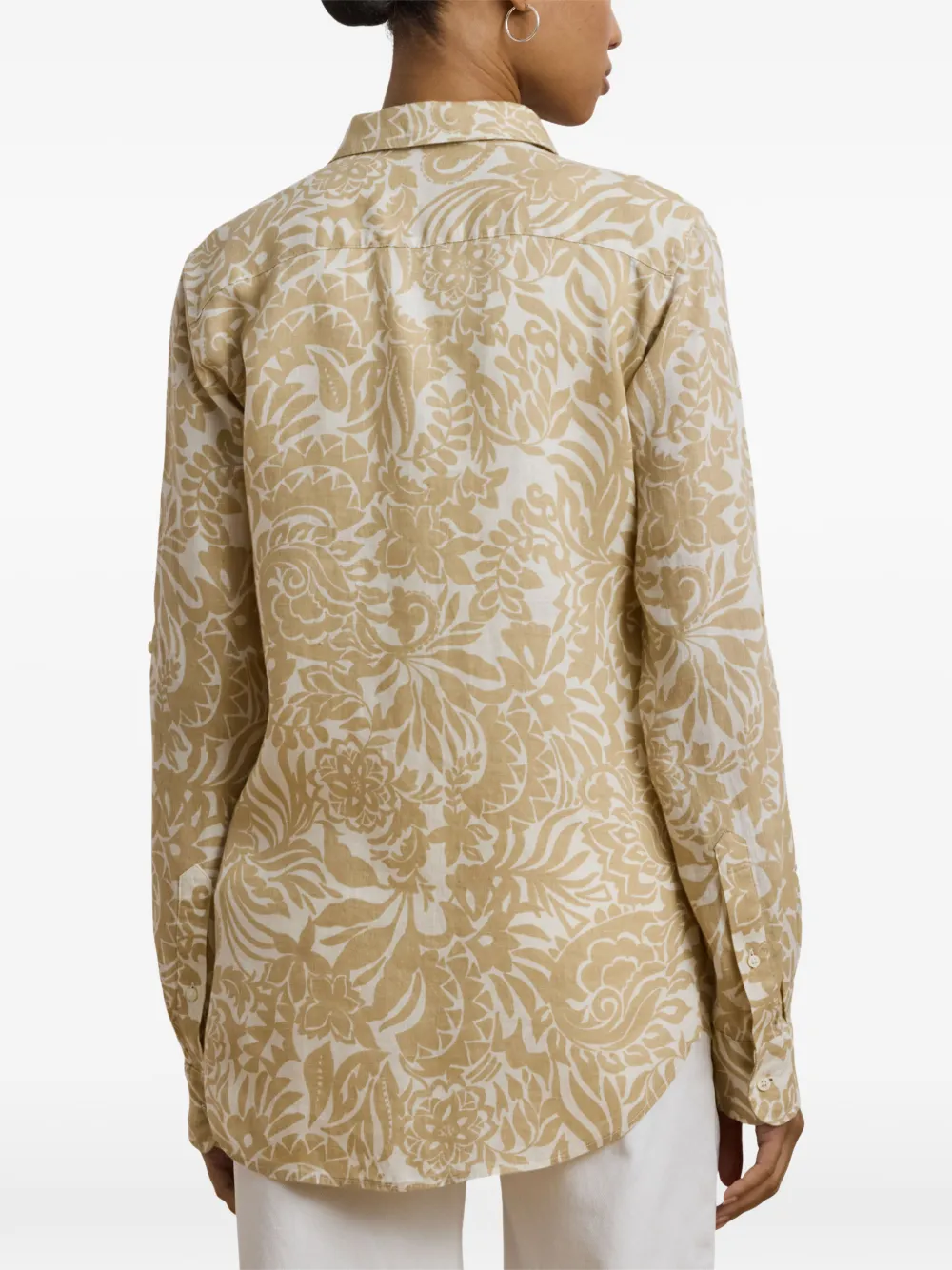 Lauren Ralph Lauren Overhemd met bloemenprint Beige
