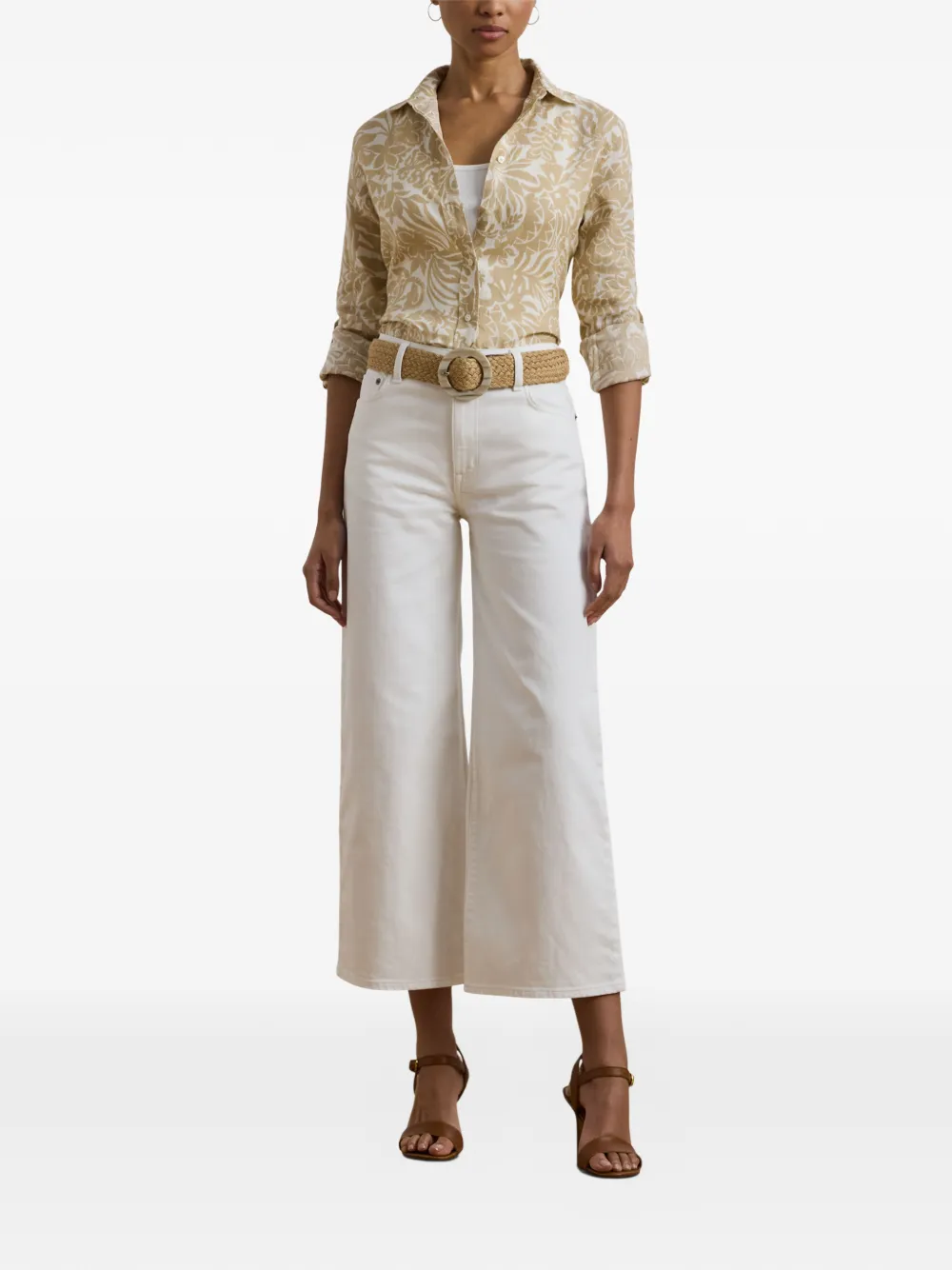 Lauren Ralph Lauren Overhemd met bloemenprint Beige