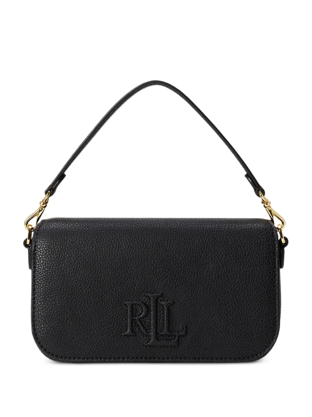 Lauren Ralph Lauren Borsa a spalla con logo goffrato - Nero