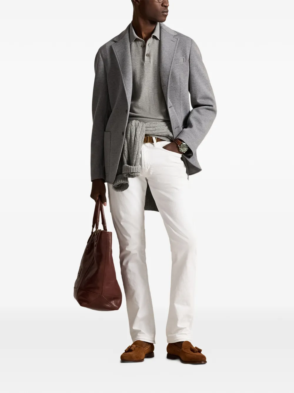 Polo Ralph Lauren Blazer met enkele rij knopen Grijs