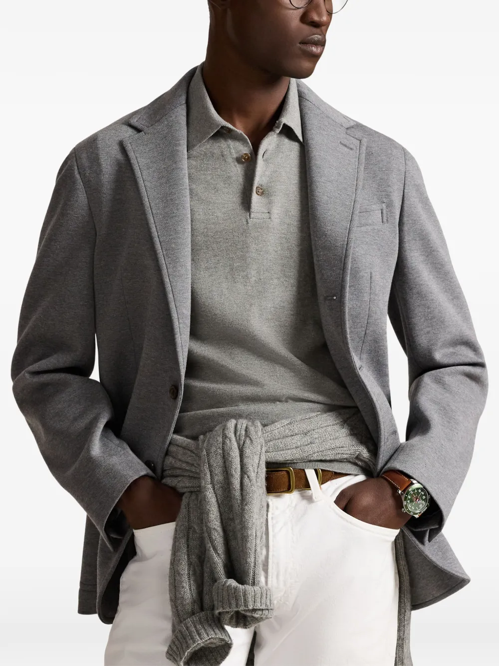 Polo Ralph Lauren Blazer met enkele rij knopen Grijs