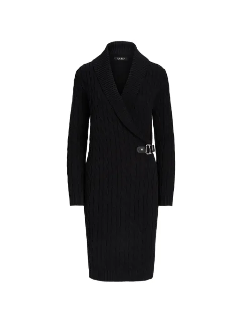 Lauren Ralph Lauren cable-knit buckle midi dress