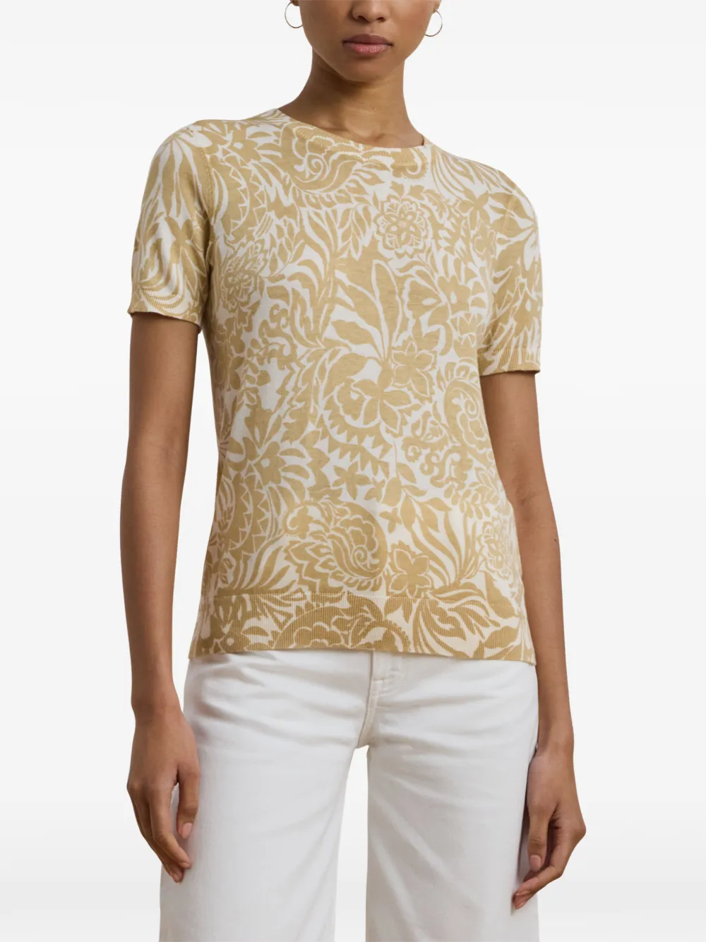Lauren Ralph Lauren Top a fiori - Toni neutri