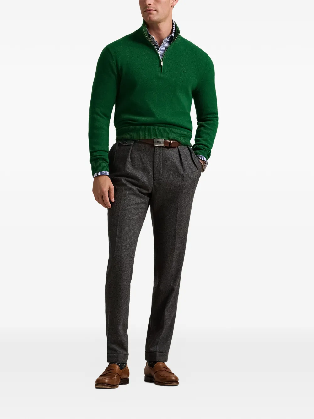 Polo Ralph Lauren Trui met halve rits Groen