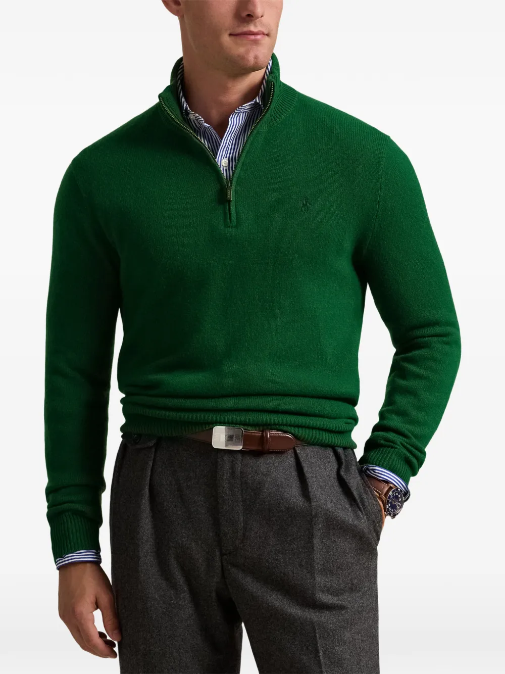 Polo Ralph Lauren Trui met halve rits Groen