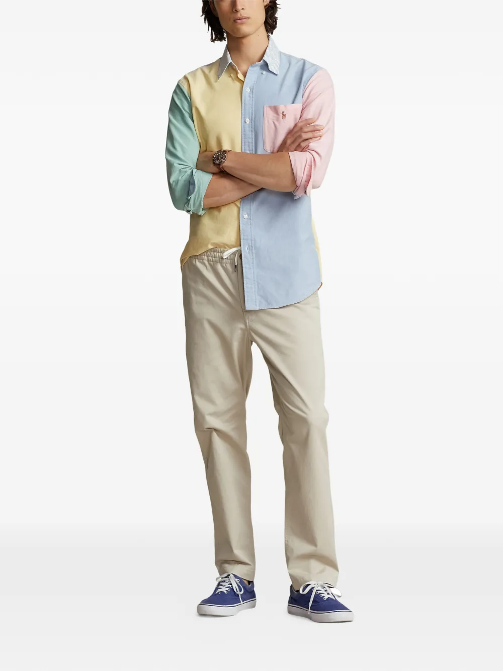 Polo Ralph Lauren Overhemd met colourblocking zak Geel