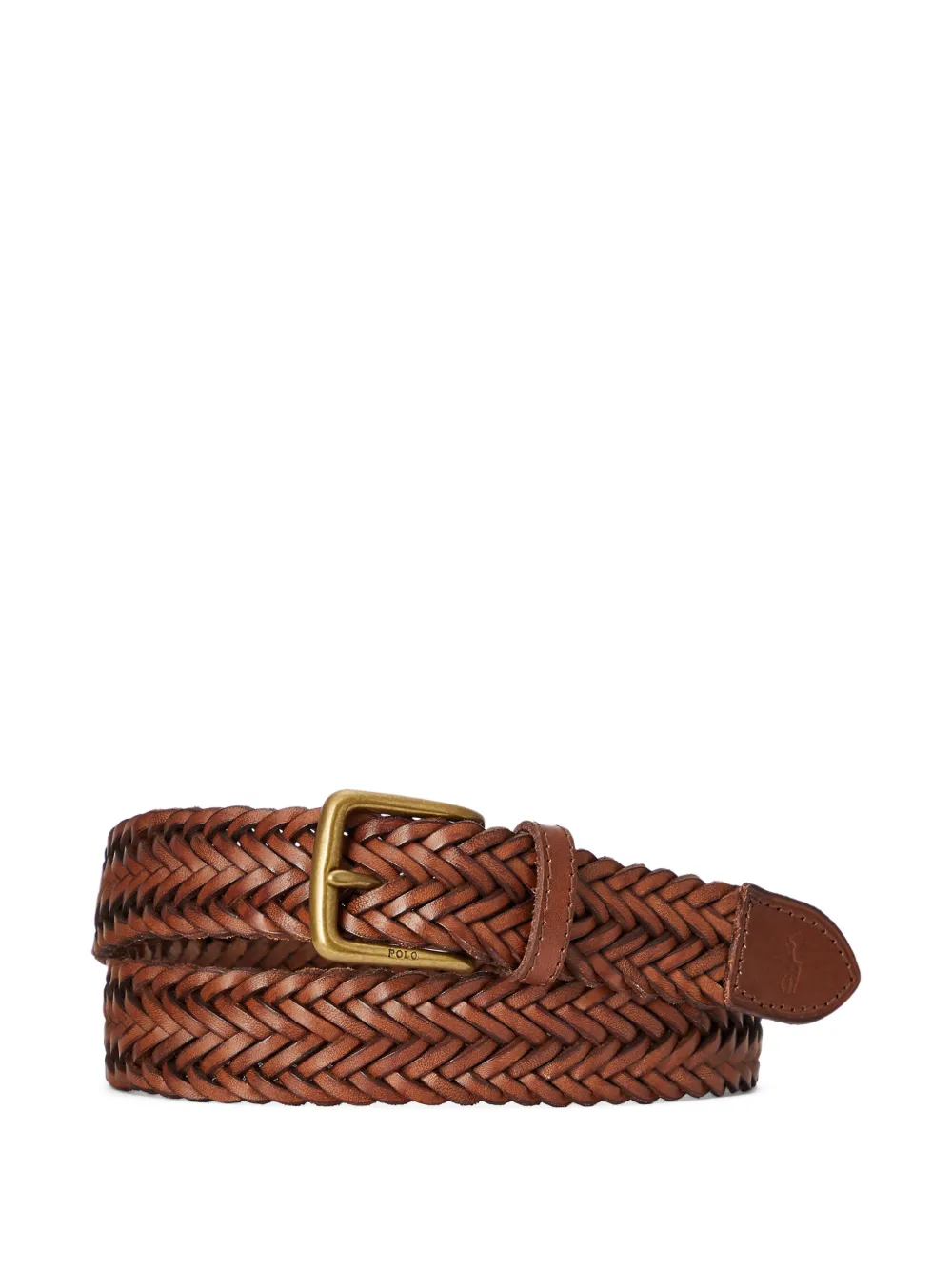 Polo Ralph Lauren braided buckle belt - Marrone