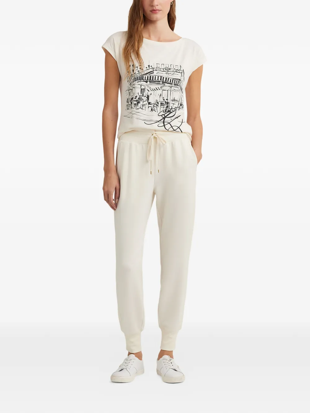 Lauren Ralph Lauren Petite T-shirt met print Beige