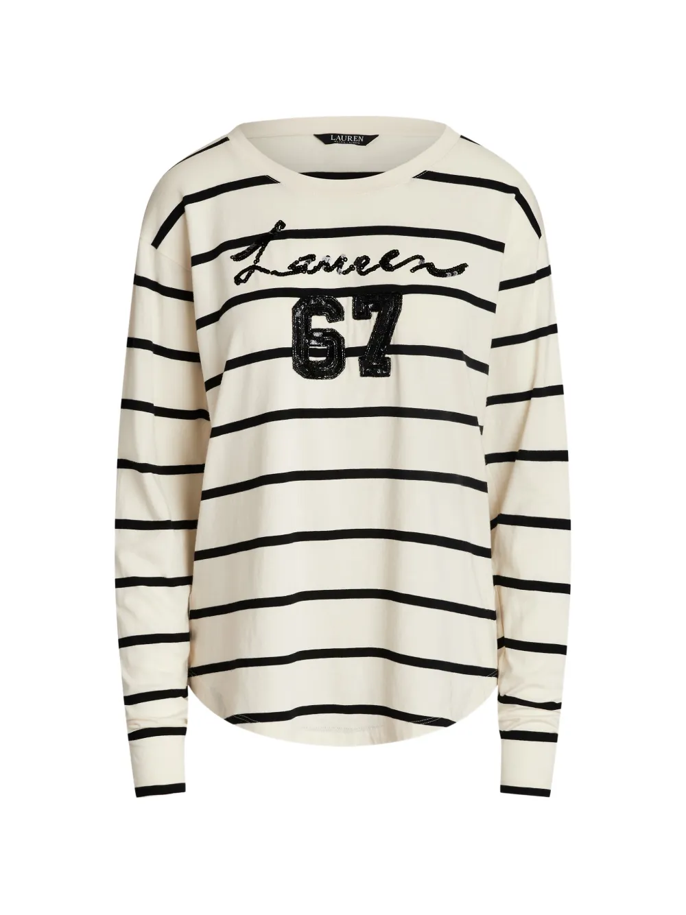 Lauren Ralph Lauren striped long-sleeve T-shirt - Toni neutri
