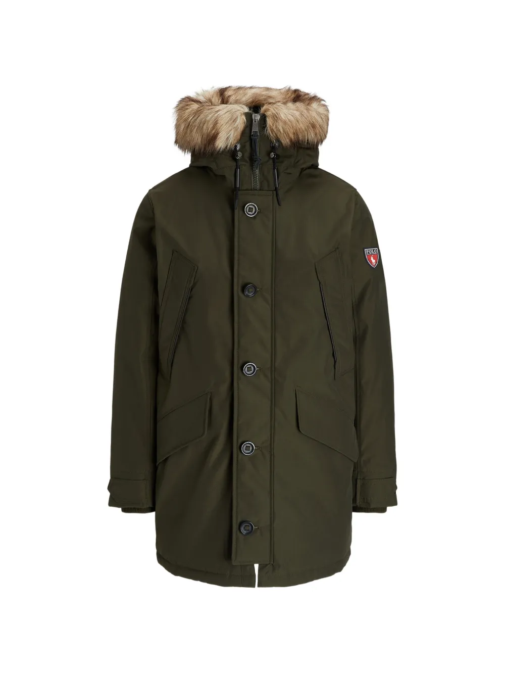 Polo Ralph Lauren fur-trim hooded jacket - Grün