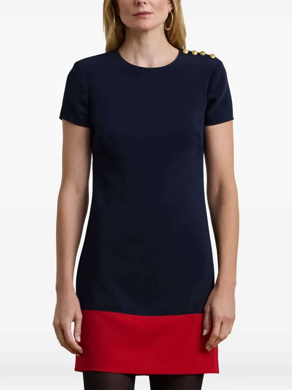 Lauren Ralph Lauren Mini-jurk met colourblocking Blauw