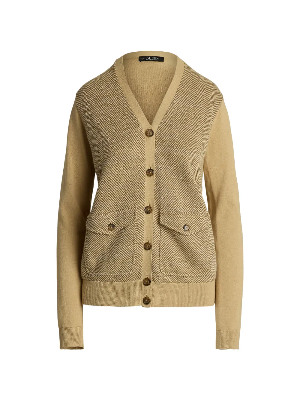 Lauren Ralph Lauren herringbone pocket cardigan - Neutrals
