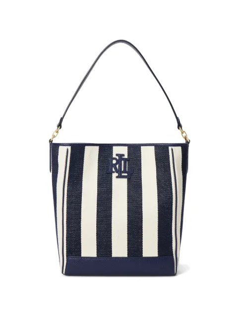 Lauren Ralph Lauren striped logo bucket bag