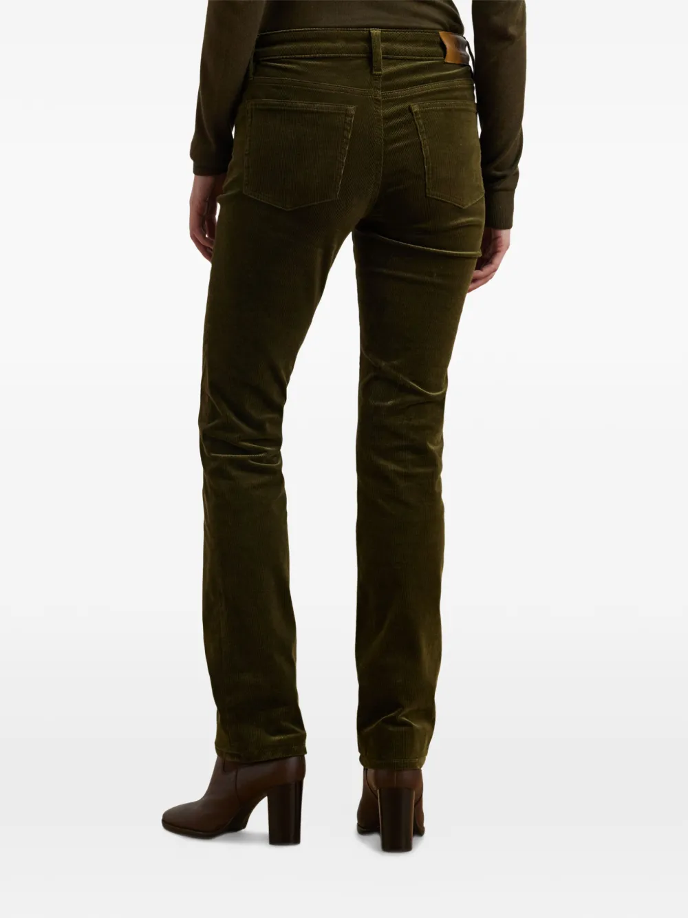 Lauren Ralph Lauren Ribfluwelen broek Groen