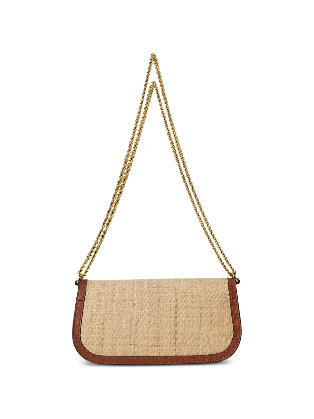 Lauren Ralph Lauren Schoudertas met logo en ketting Beige