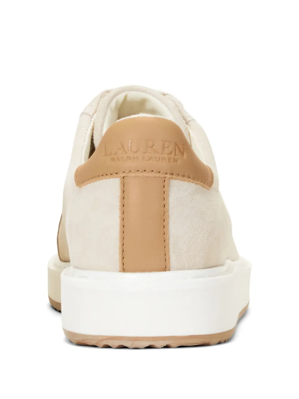 Lauren Ralph Lauren Angeline IV sneakers met contrasterend vlak Beige