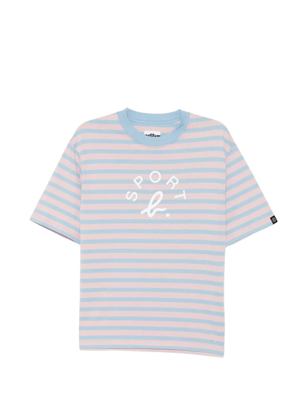 SPORT b. by agnès b. striped logo-print T-shirt - Blu
