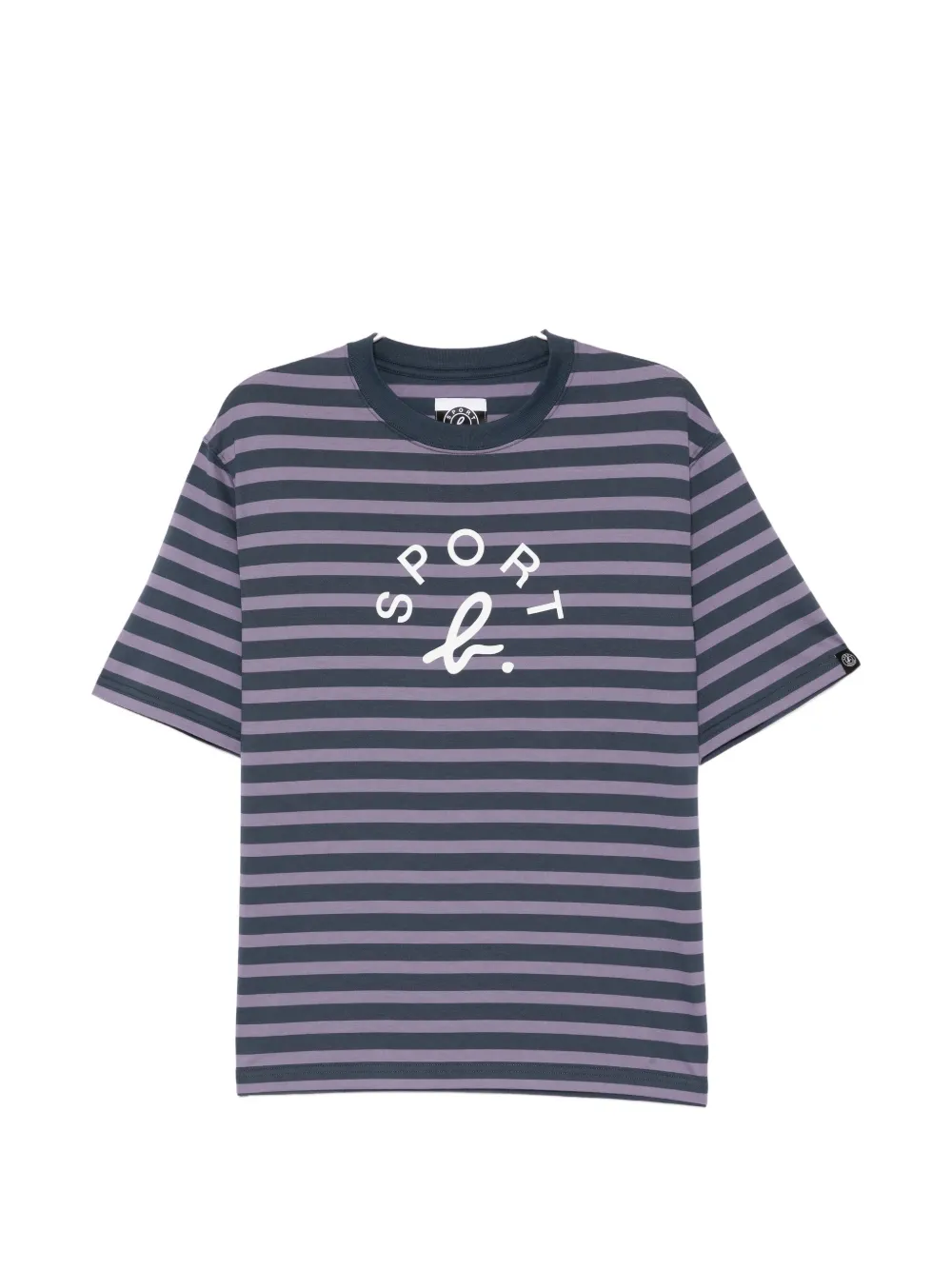 SPORT b. by agnès b. striped logo-print T-shirt - Viola