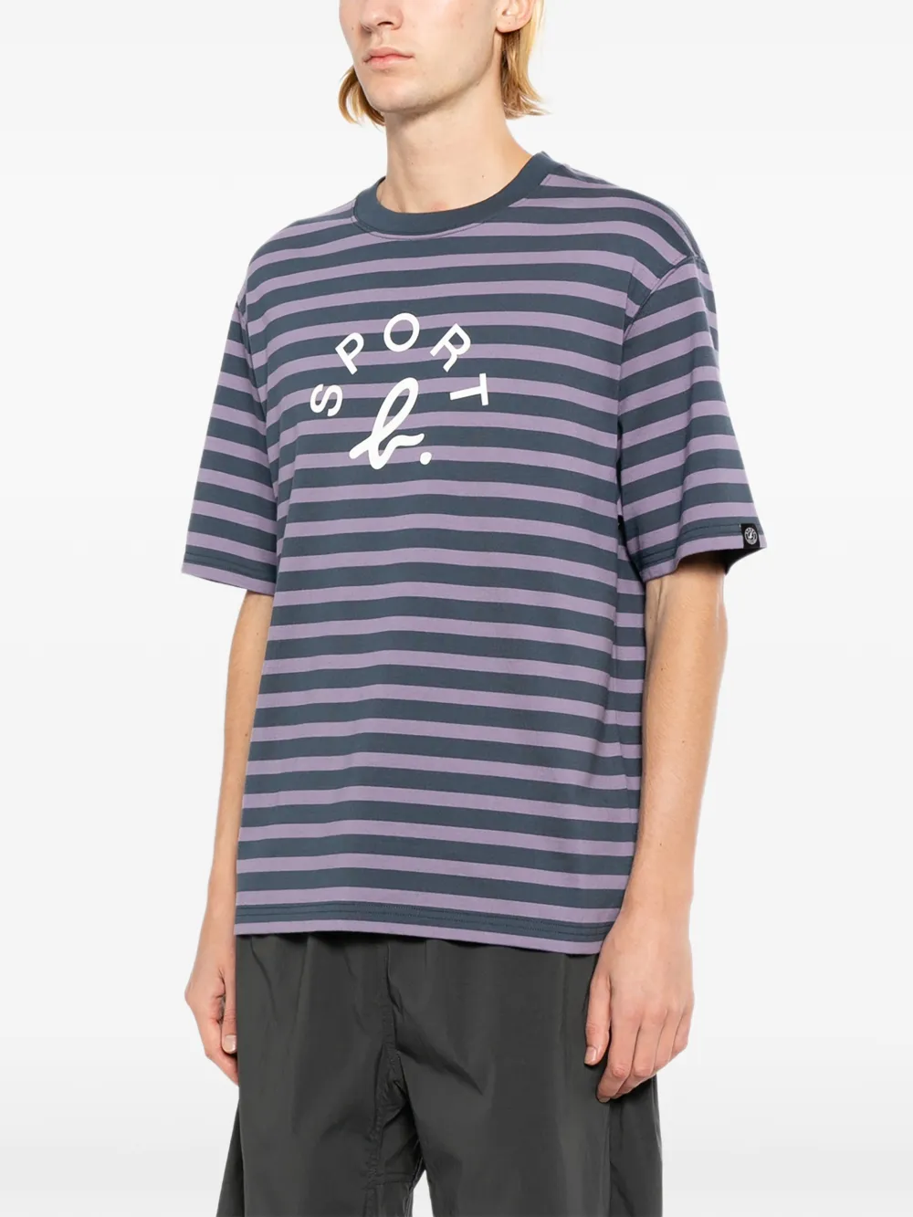 SPORT b. by agnès b. T-shirt met logoprint Paars