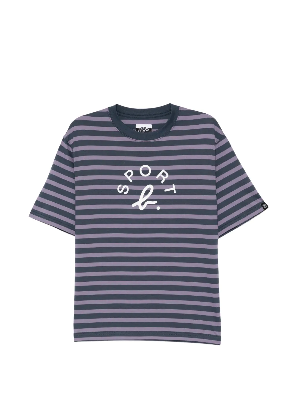 SPORT b. by agnès b. striped logo-print T-shirt - Violett